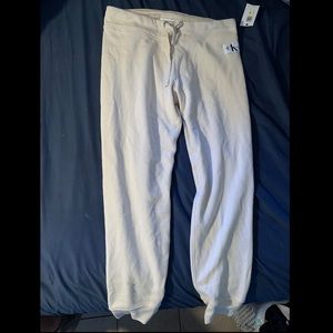 Calvin Klein cream sweatpants